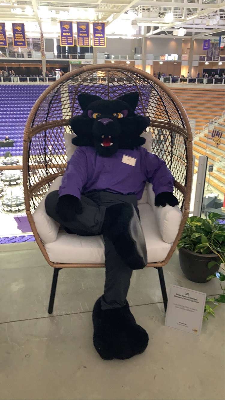 TC sitting in a chair